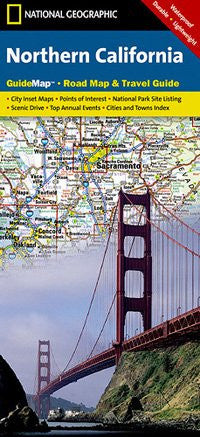 National Geographic Northern California State Guide Map