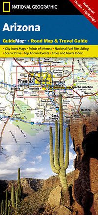 National Geographic Arizona State Guide Map