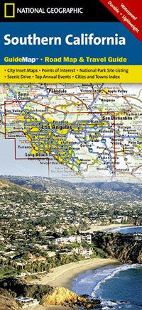 National Geographic Southern California State Guide Map