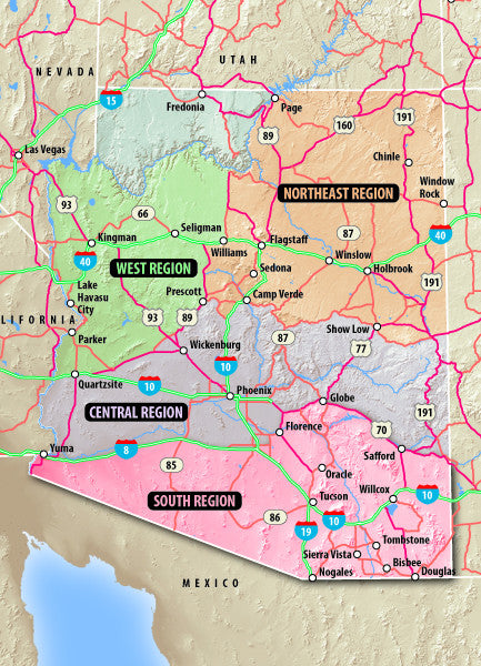 Arizona Trails Central Region (Spiral Binding)