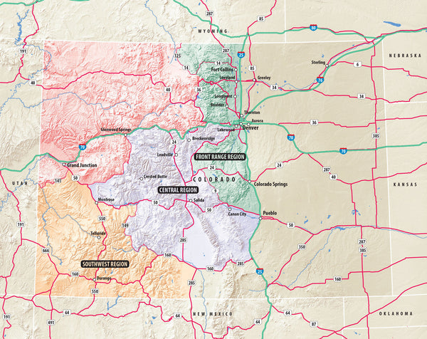 Colorado Trails Central Region (Spiral Binding)